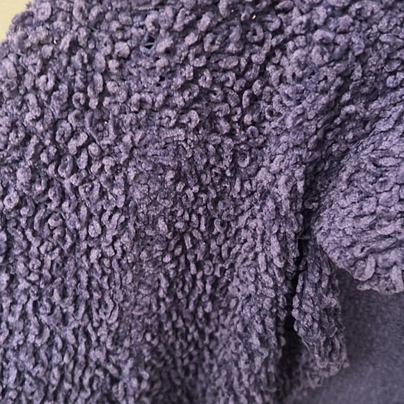 Vintage Nathan Road Boucle long sleeve purple sweater with removable tie - Picture 6 of 8